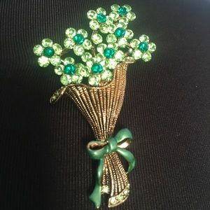 Green Bouquet Brooch